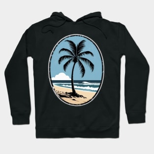 Island, palm trees, sand and beach Hoodie